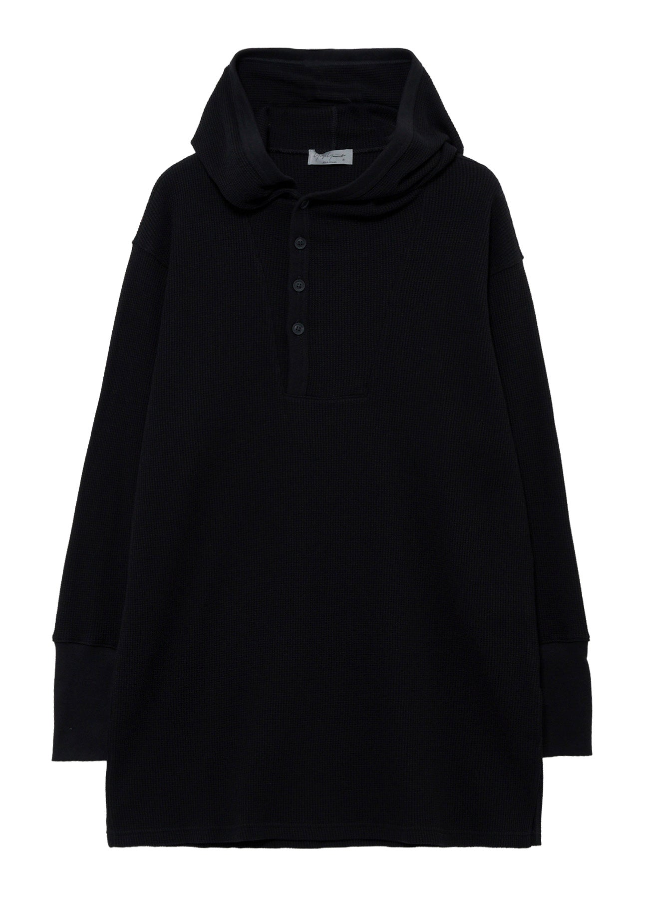 WAFFLE THUMBHOLE LONG SLEEVE HOODIE – THE SHOP YOHJI YAMAMOTO