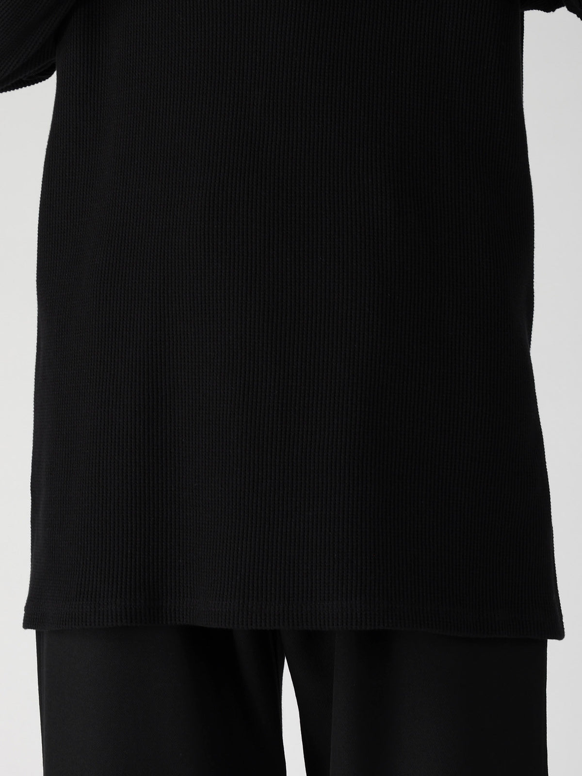 WAFFLE THUMBHOLE LONG SLEEVE HOODIE