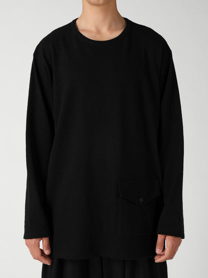 SLUB SINGLE JERSEY FLAP POCKET SHORT SLEEVE PO