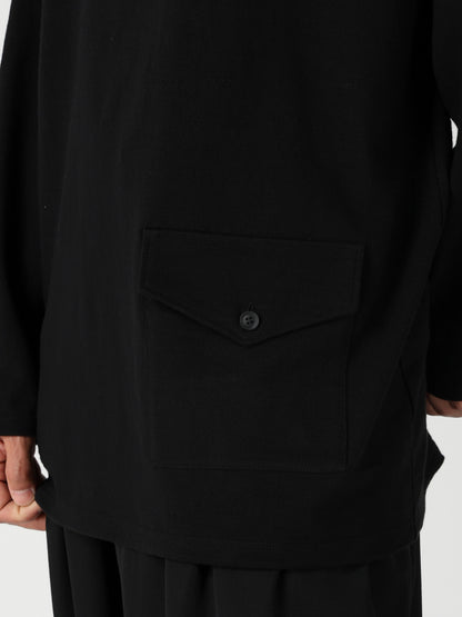 SLUB SINGLE JERSEY FLAP POCKET SHORT SLEEVE PO
