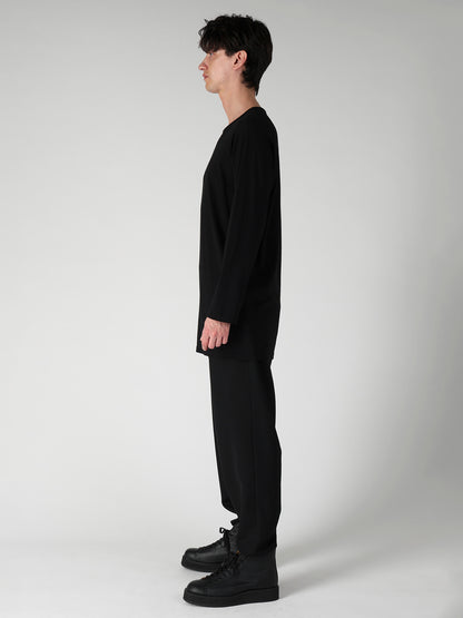 30/- COTTON SINGLE JERSEY SIDE SLIT LONG SLEEVE PO