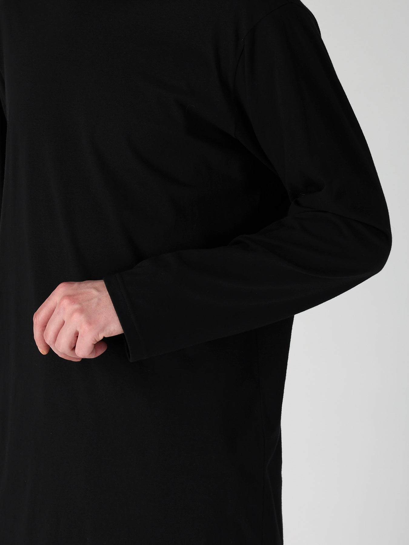 30/- COTTON SINGLE JERSEY SIDE SLIT LONG SLEEVE PO