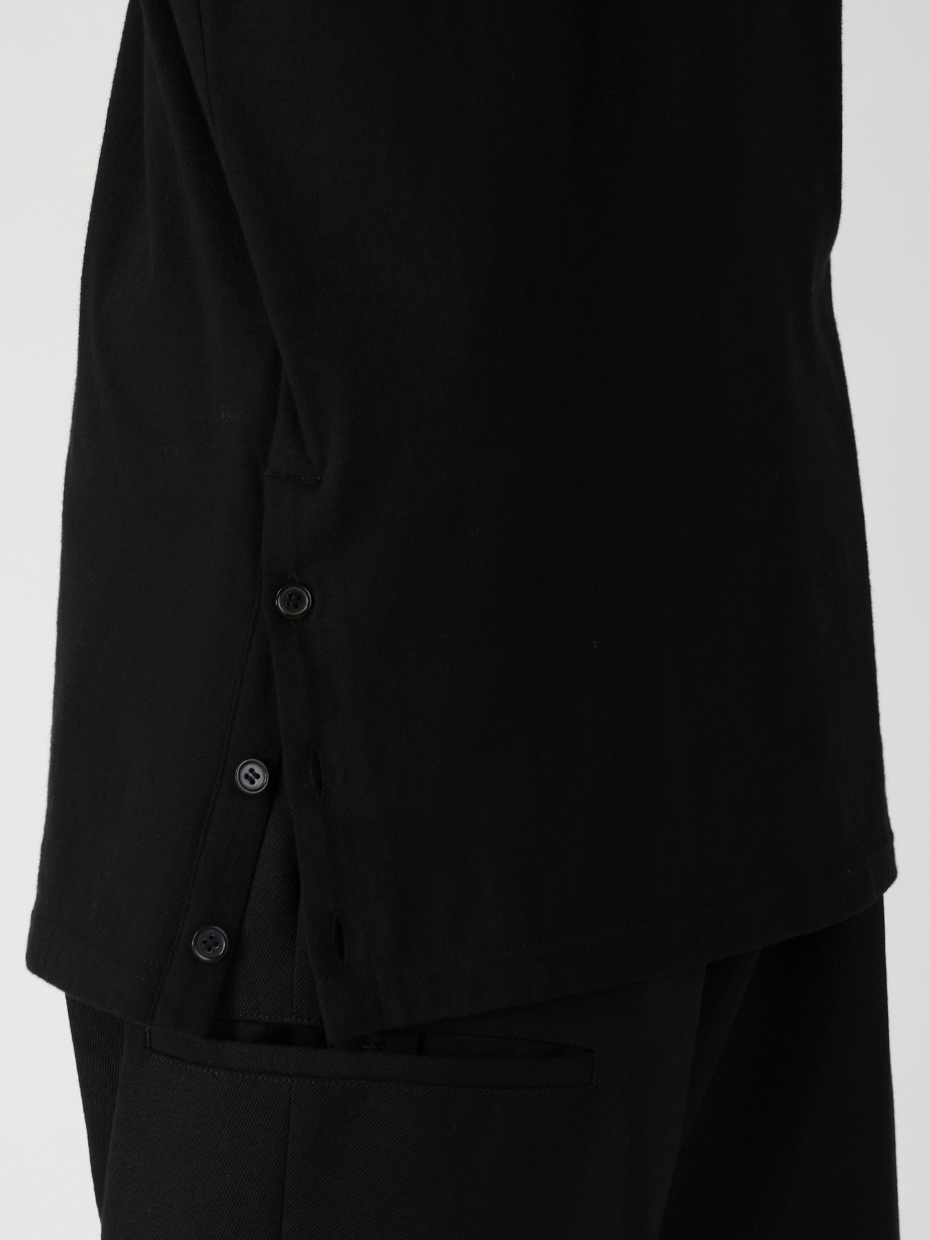 30/- COTTON SINGLE JERSEY SIDE SLIT LONG SLEEVE PO