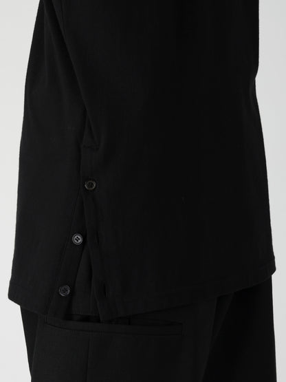 30/- COTTON SINGLE JERSEY SIDE SLIT LONG SLEEVE PO