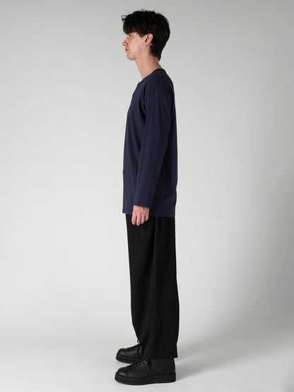30/- COTTON SINGLE JERSEY HENRY NECK LONG SLEEVE PO