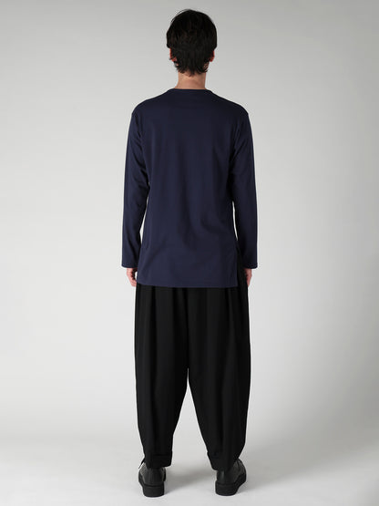 30/- COTTON SINGLE JERSEY HENRY NECK LONG SLEEVE PO