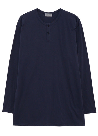 30/- COTTON SINGLE JERSEY HENRY NECK LONG SLEEVE PO