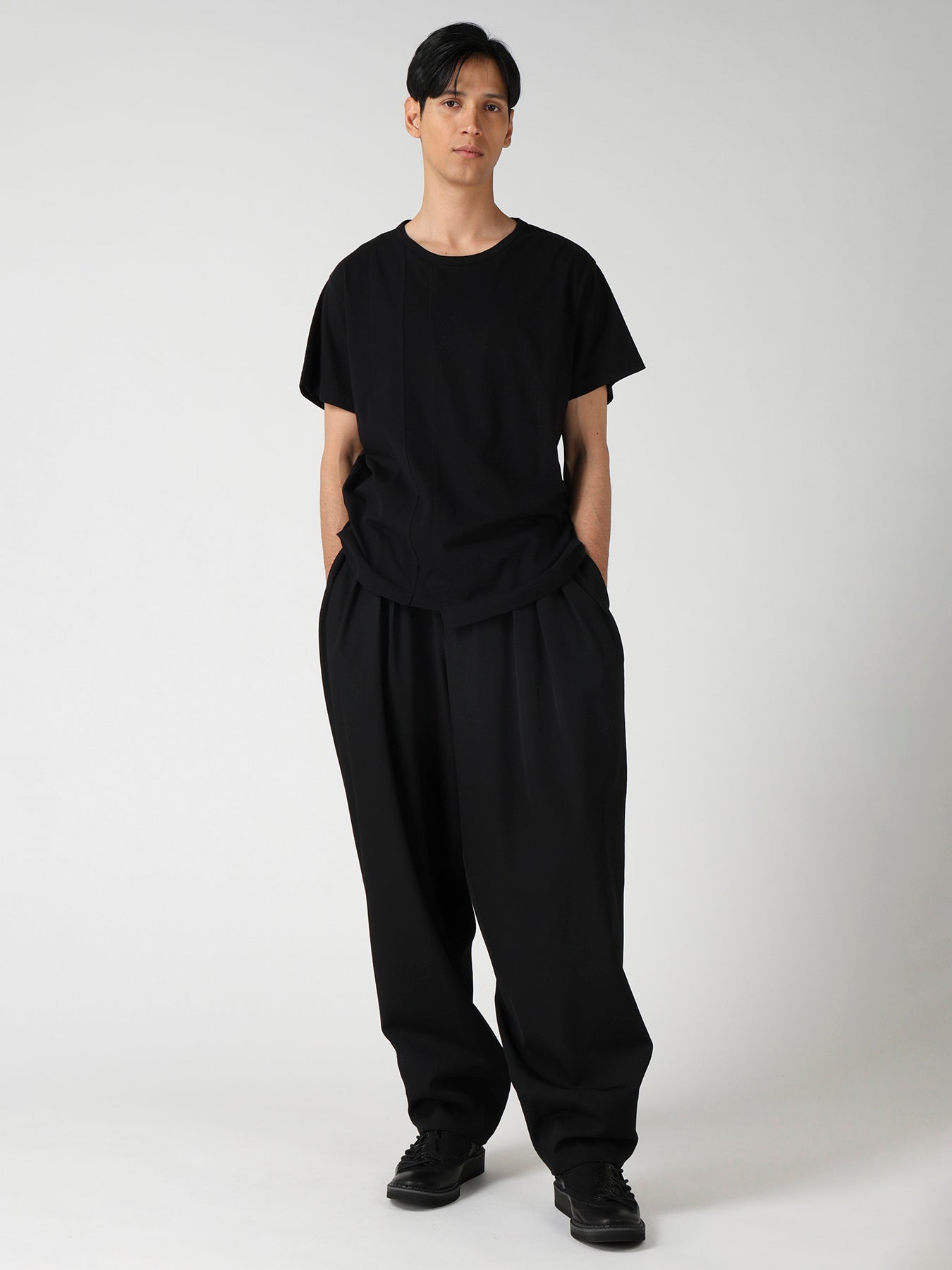 SOFT SINGLE JERSEY RE VERTICAL PANEL SHORT SLEEVE T