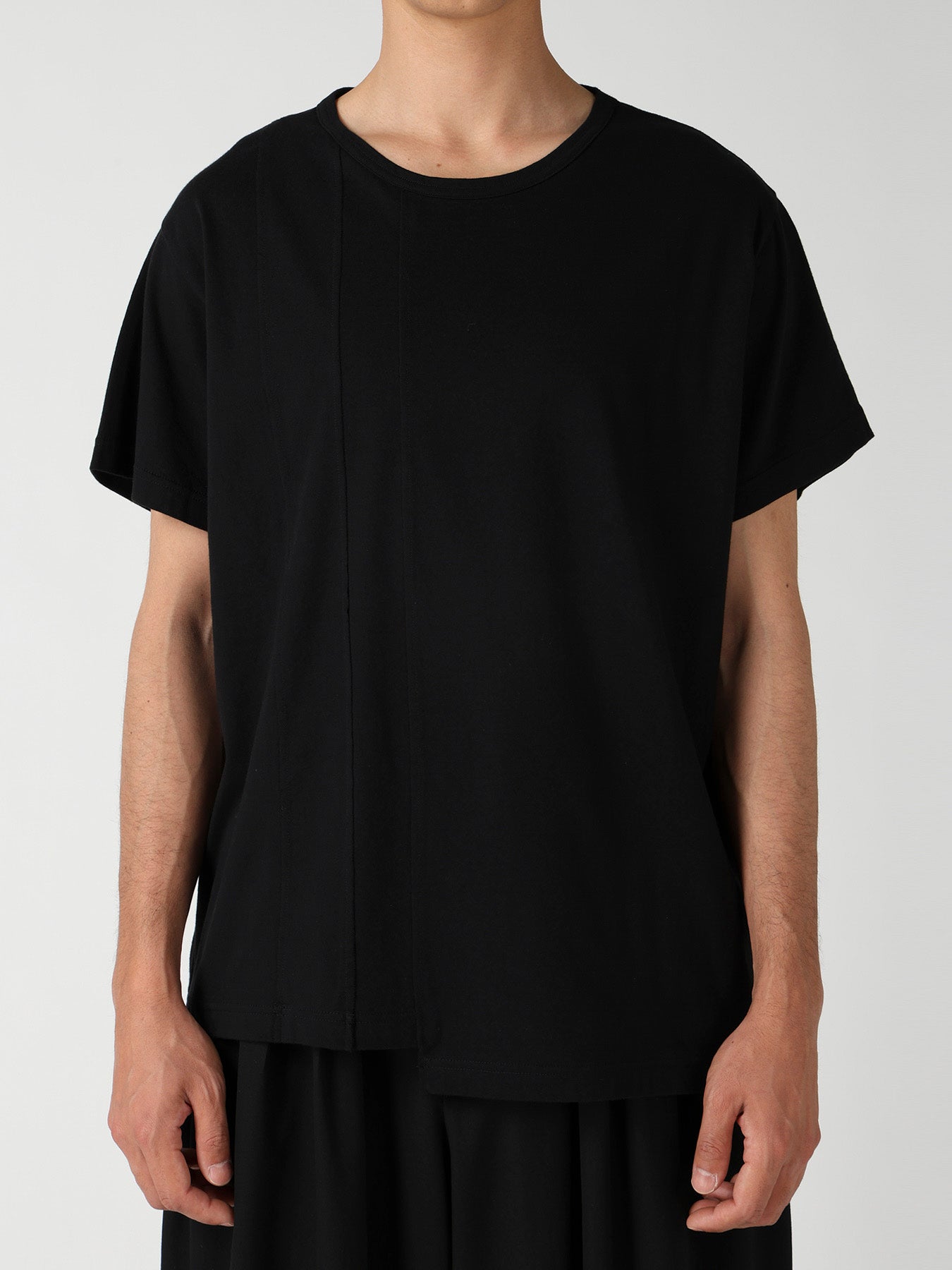 SOFT SINGLE JERSEY RE VERTICAL PANEL SHORT SLEEVE T