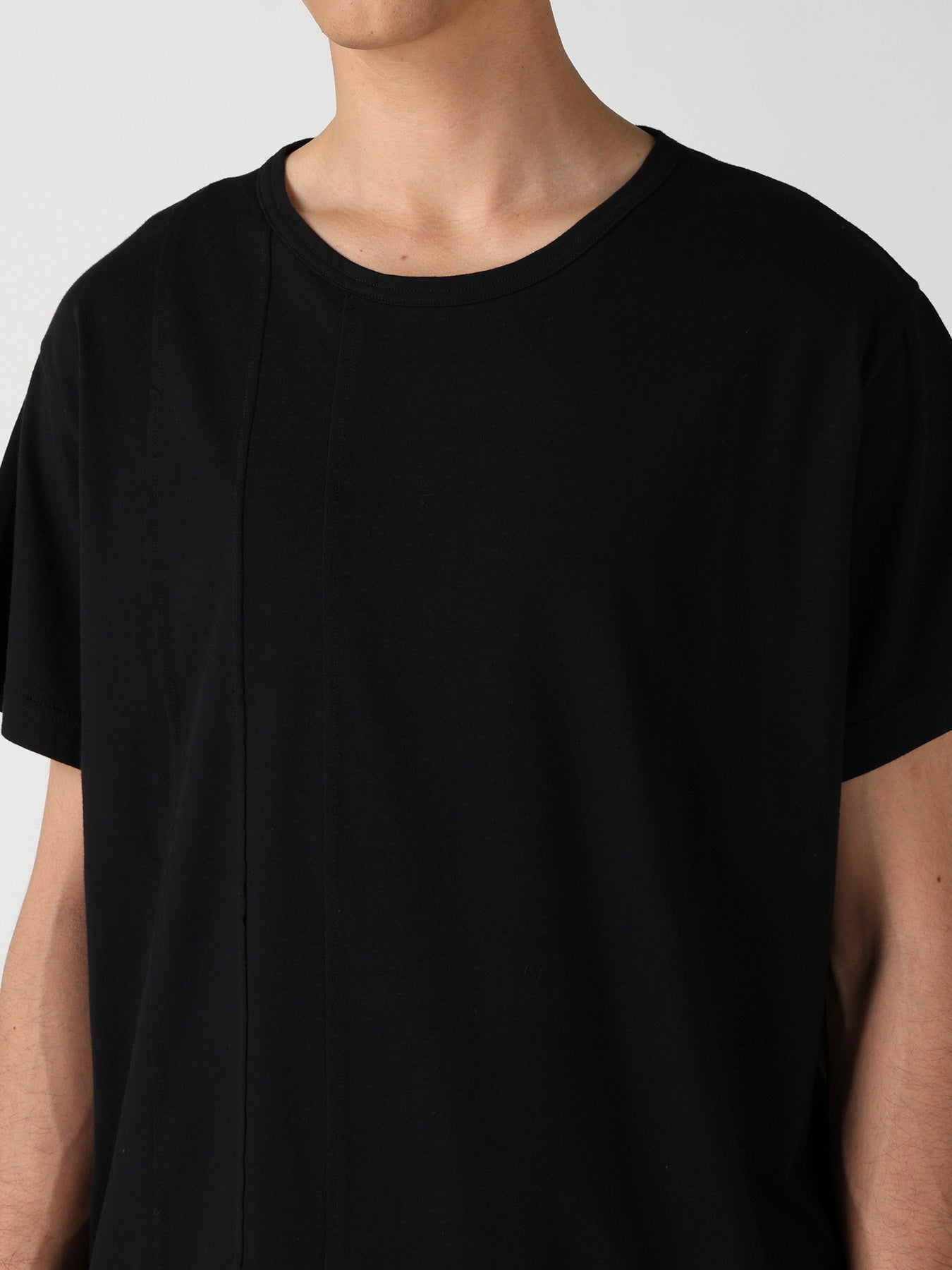 SOFT SINGLE JERSEY RE VERTICAL PANEL SHORT SLEEVE T