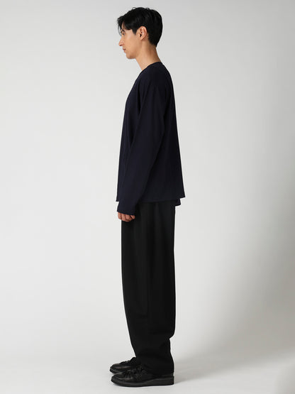 SOFT SINGLE JERSEY RE VERTICAL PANEL LONG SLEEVE T
