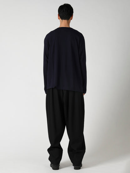SOFT SINGLE JERSEY RE VERTICAL PANEL LONG SLEEVE T