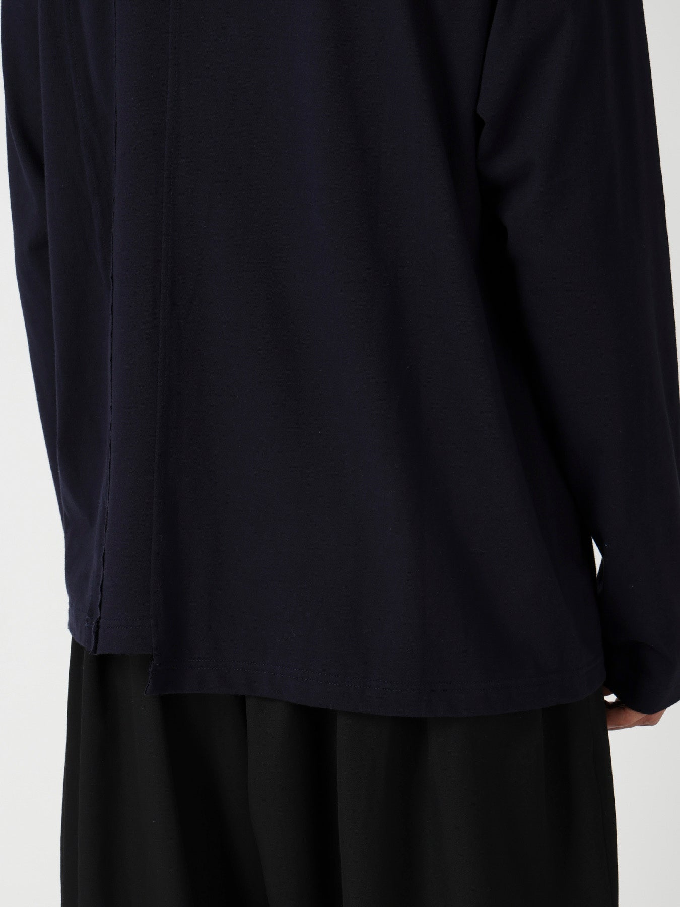 SOFT SINGLE JERSEY RE VERTICAL PANEL LONG SLEEVE T