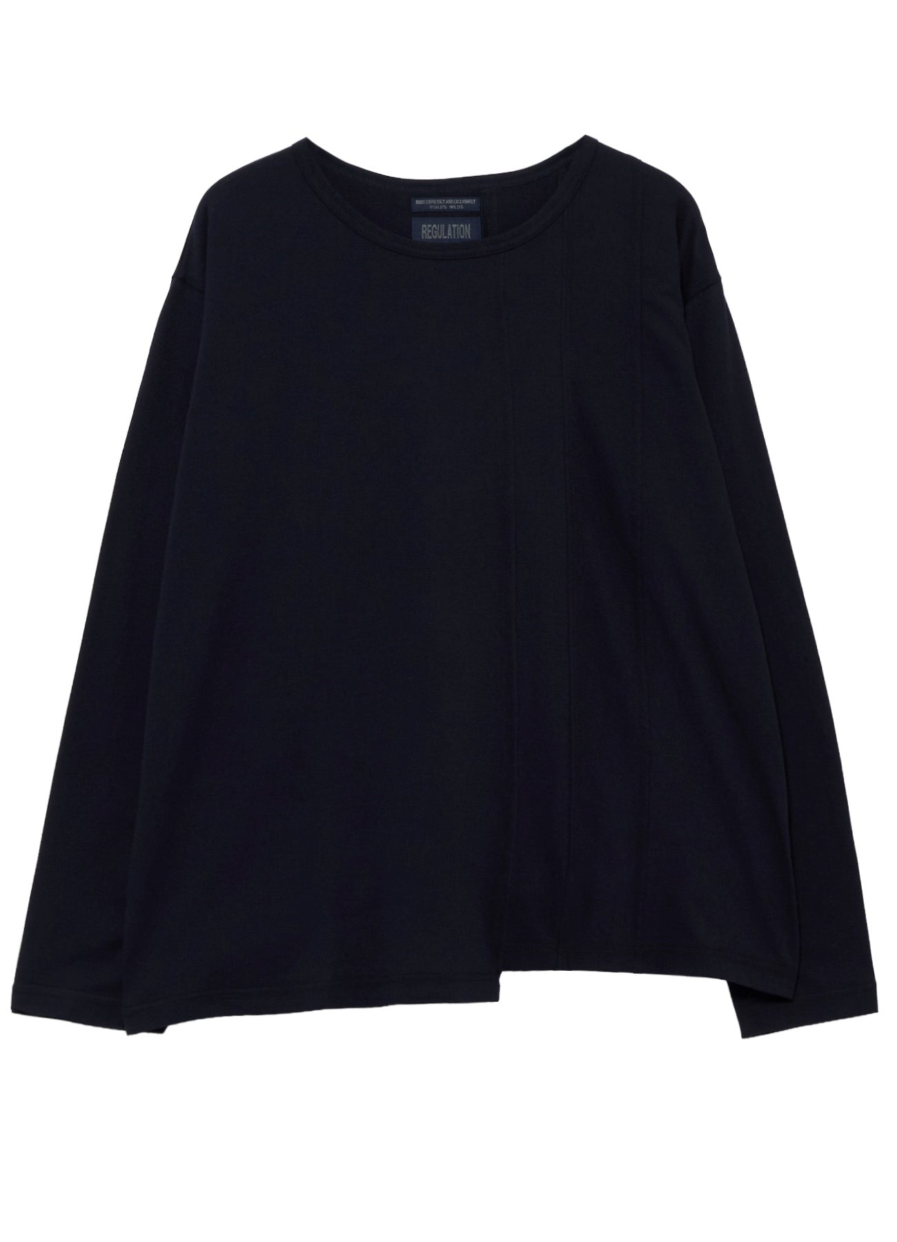 SOFT SINGLE JERSEY RE VERTICAL PANEL LONG SLEEVE T
