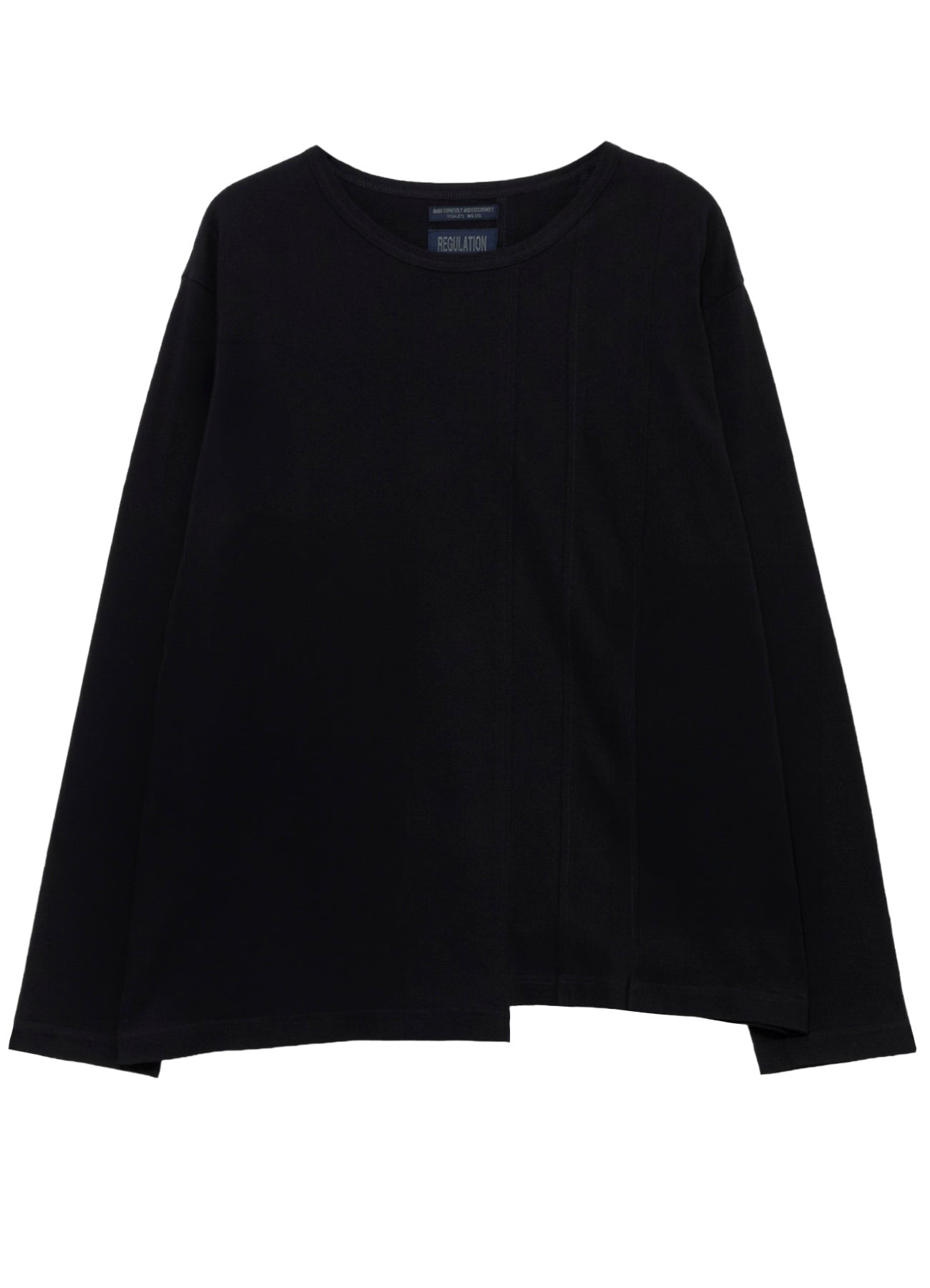 SOFT SINGLE JERSEY RE VERTICAL PANEL LONG SLEEVE T