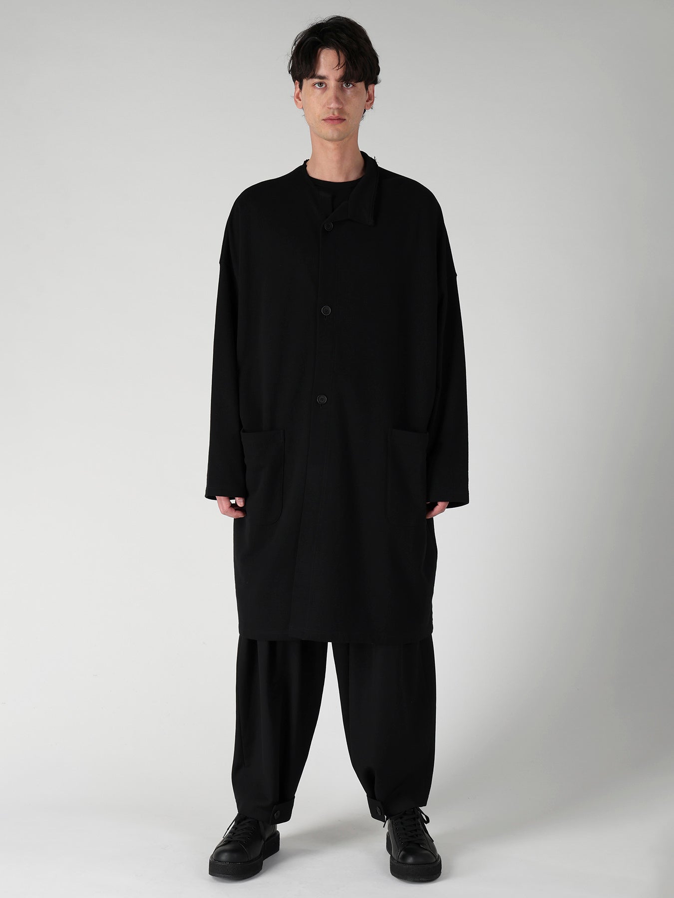 40/20 MINI FRENCH TERRY  RE ASYMMETRY LONG CARDIGAN