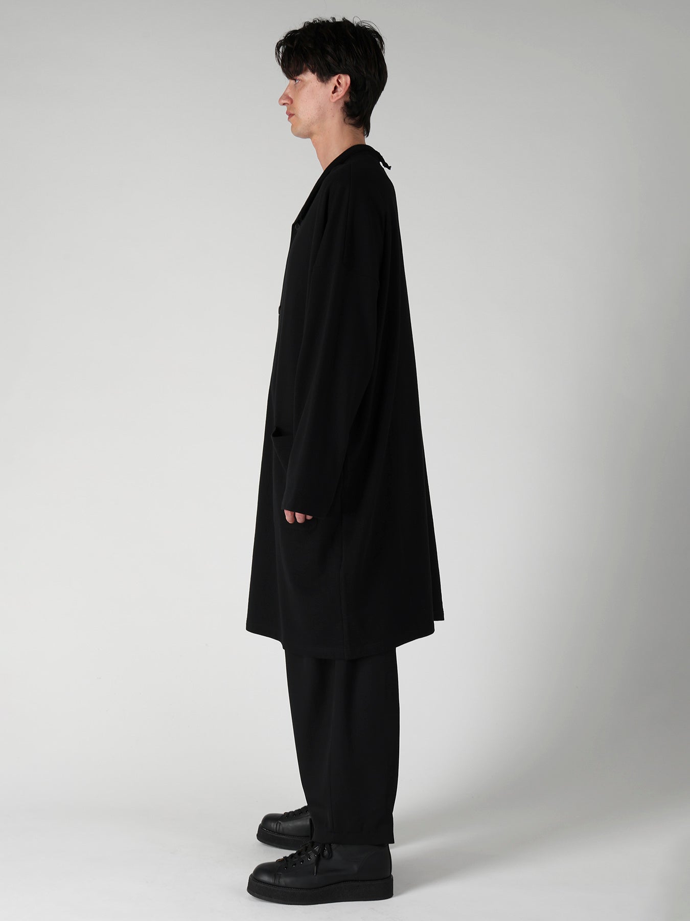 40/20 MINI FRENCH TERRY  RE ASYMMETRY LONG CARDIGAN