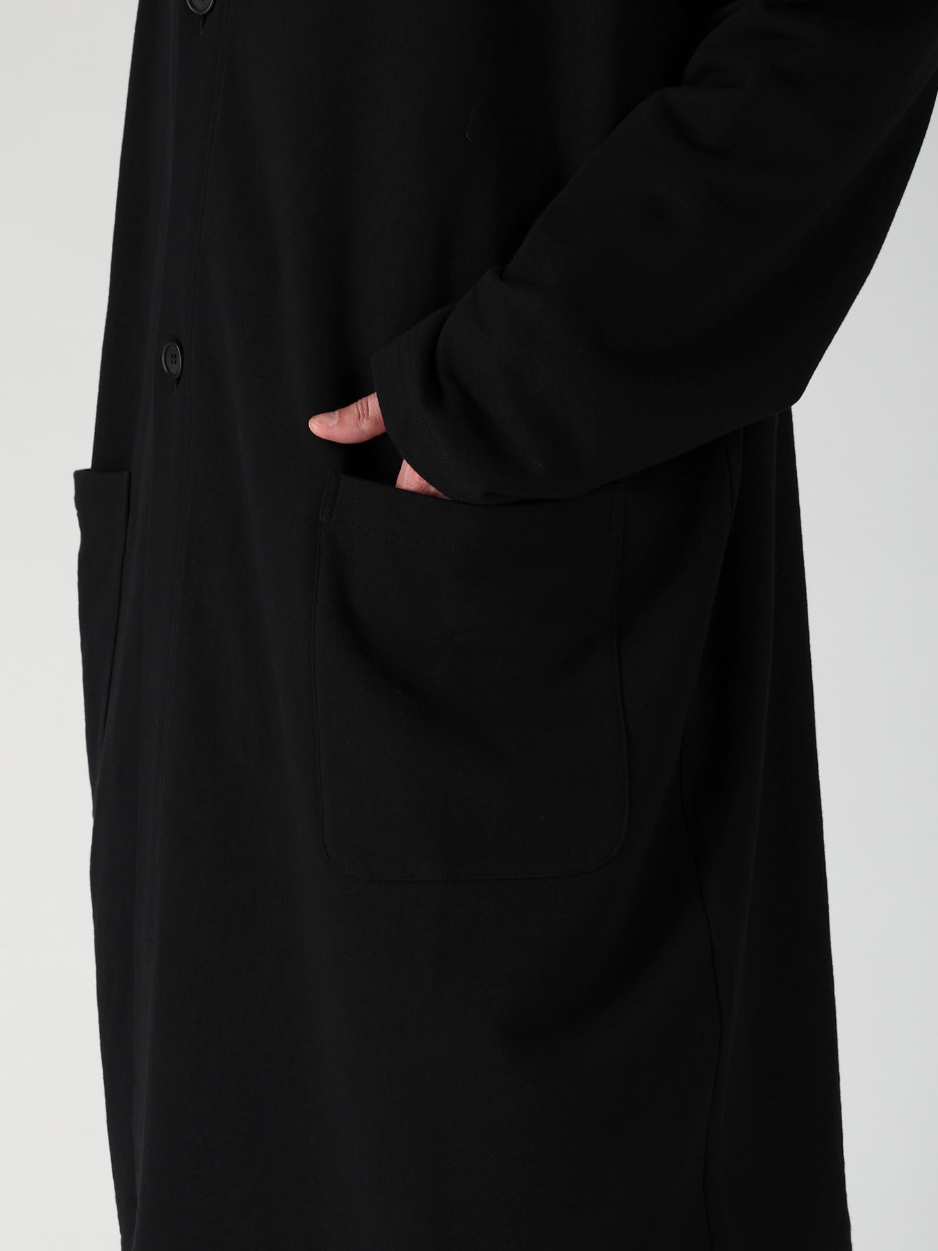 40/20 MINI FRENCH TERRY  RE ASYMMETRY LONG CARDIGAN