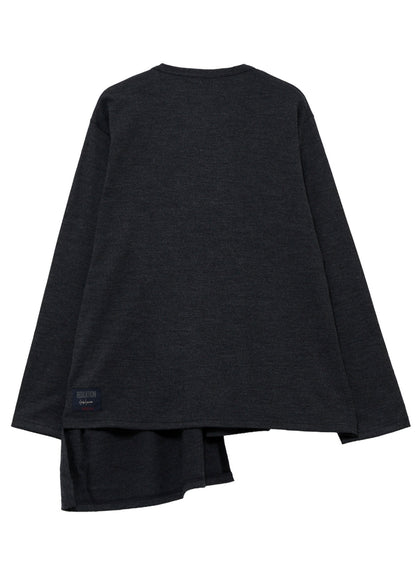 MILLED SINGLE JERSEY RE DIAGONAL PANEL LING SLEEVE