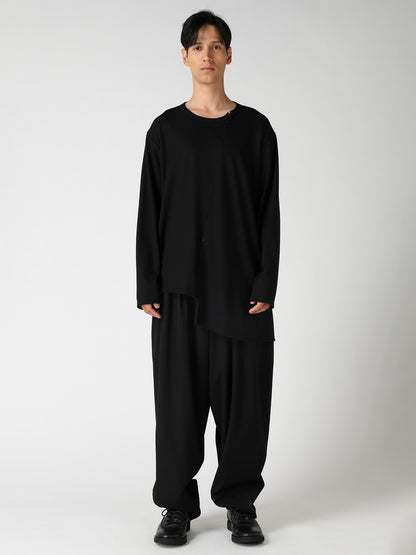 MILLED SINGLE JERSEY RE DIAGONAL PANEL LING SLEEVE