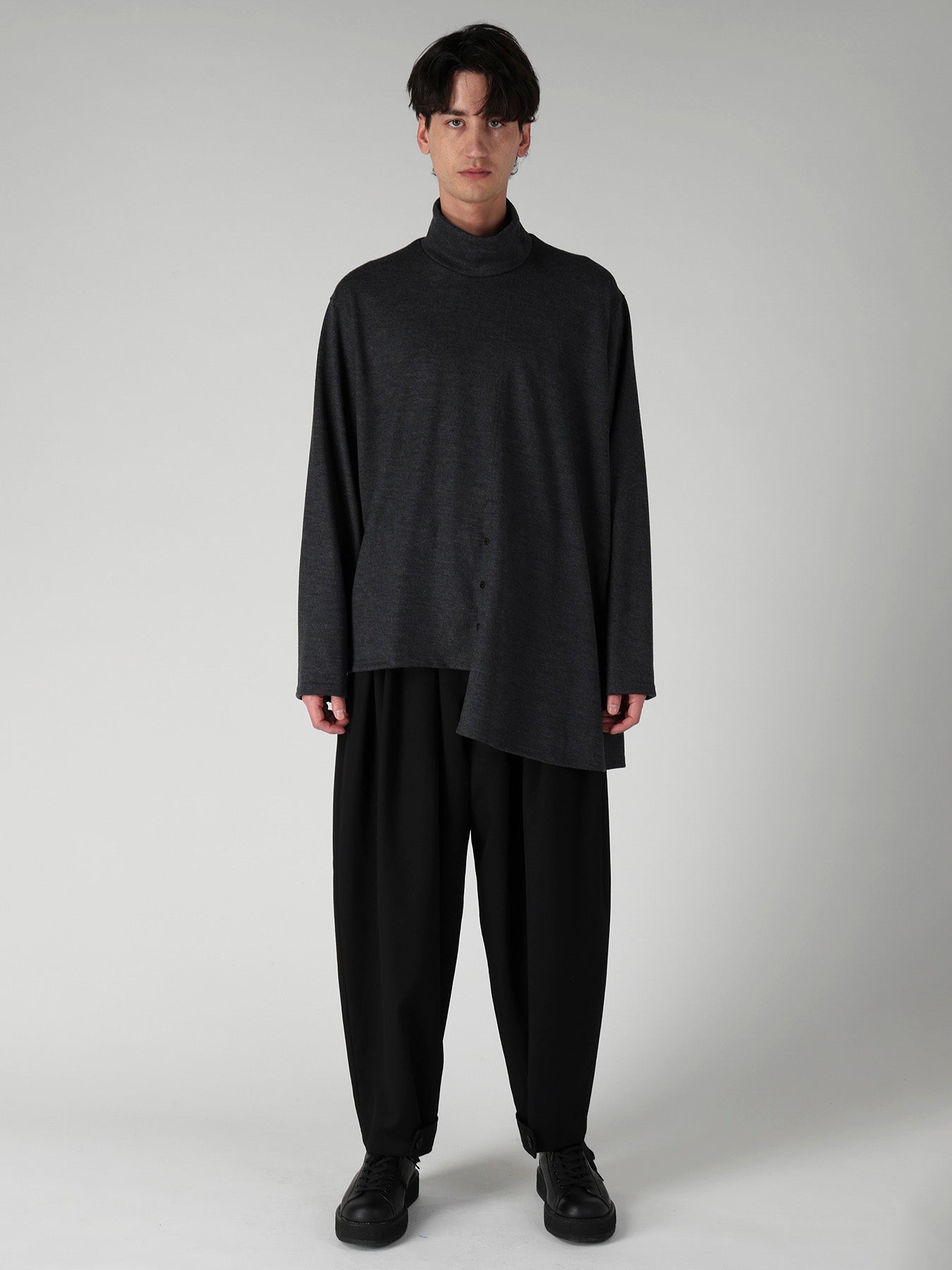 MILLED SINGLE JERSEY RE DIAGONAL HIGH NECK LONG SLEEVE – THE SHOP
