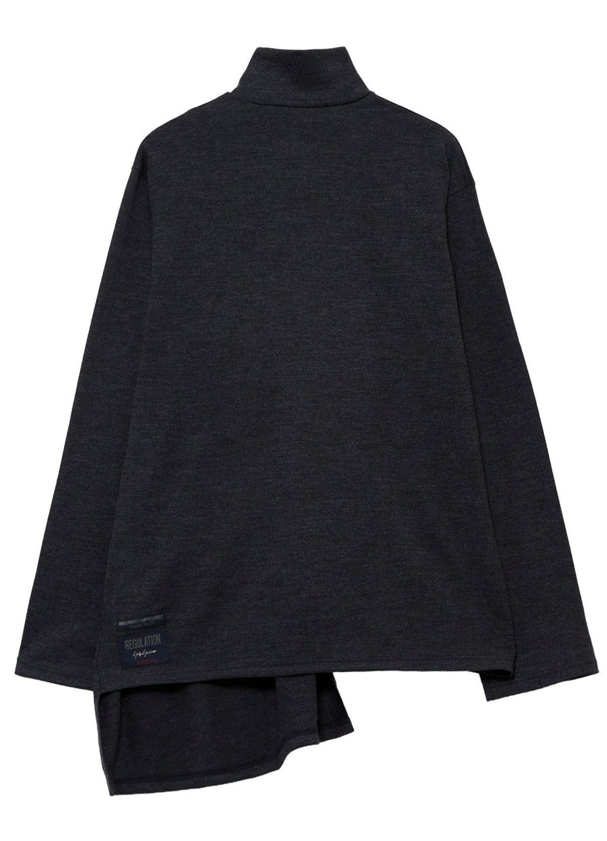 MILLED SINGLE JERSEY RE DIAGONAL HIGH NECK LONG SLEEVE
