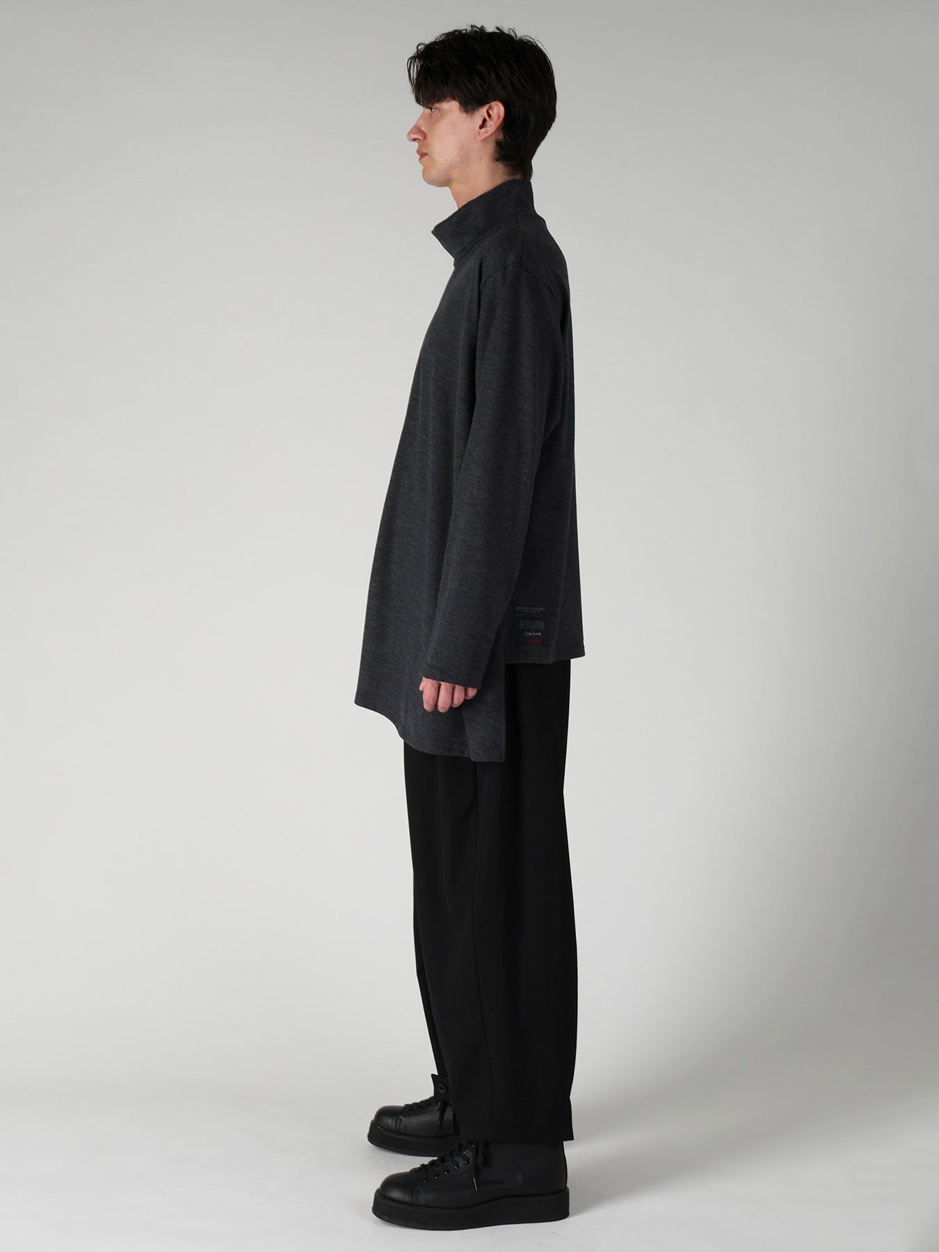 【希少】Y's YOHJI YAMAMOTO パンチング 長袖シャツ ブラック MILLED SINGLE JERSEY RE DIAGONAL HIGH NECK LONG SLEEVE – THE SHOP