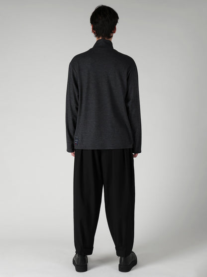 MILLED SINGLE JERSEY RE DIAGONAL HIGH NECK LONG SLEEVE