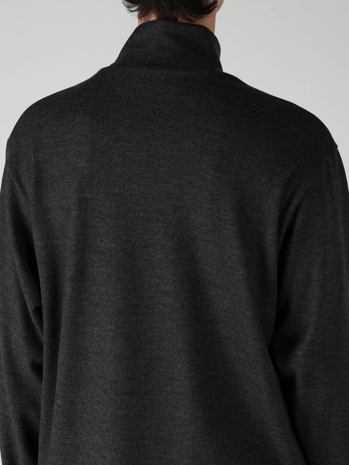 MILLED SINGLE JERSEY RE DIAGONAL HIGH NECK LONG SLEEVE