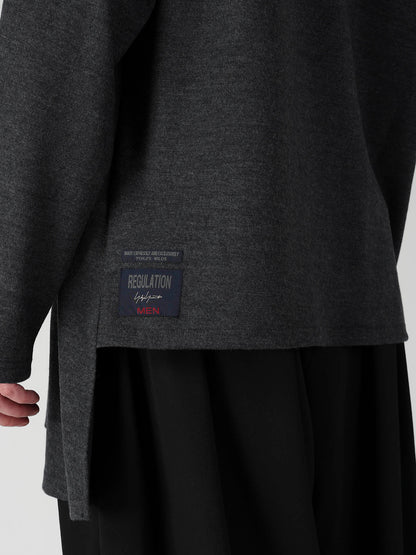 MILLED SINGLE JERSEY RE DIAGONAL HIGH NECK LONG SLEEVE