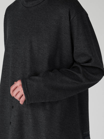 MILLED SINGLE JERSEY RE DIAGONAL HIGH NECK LONG SLEEVE