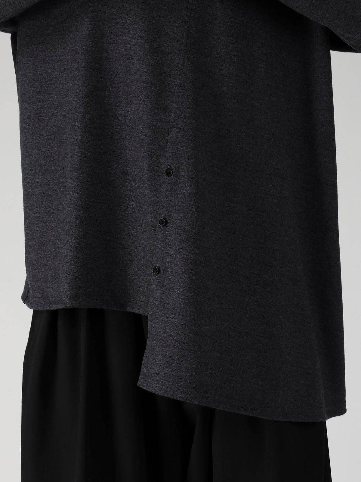 MILLED SINGLE JERSEY RE DIAGONAL HIGH NECK LONG SLEEVE