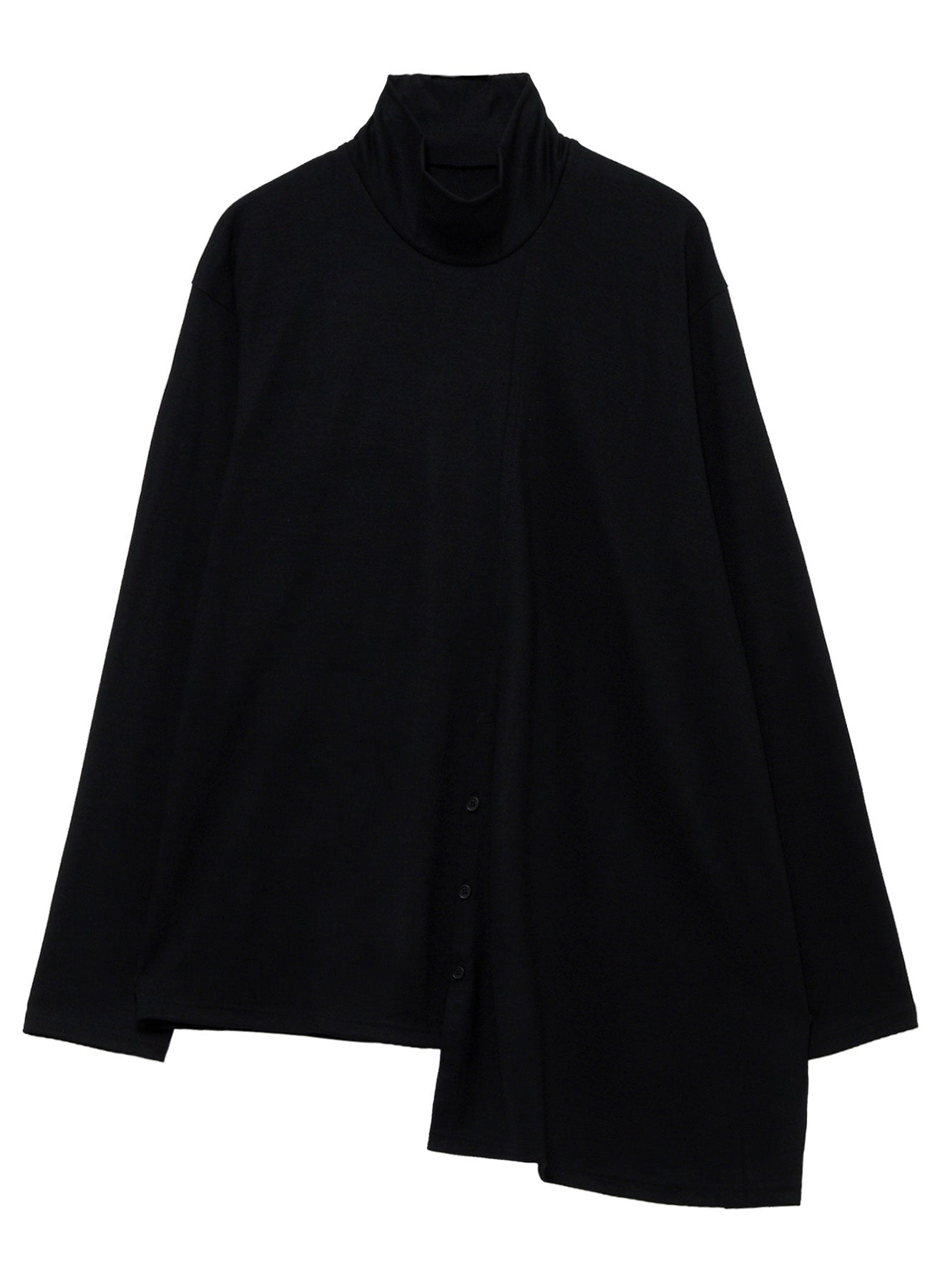 MILLED SINGLE JERSEY RE DIAGONAL HIGH NECK LONG SLEEVE – THE SHOP