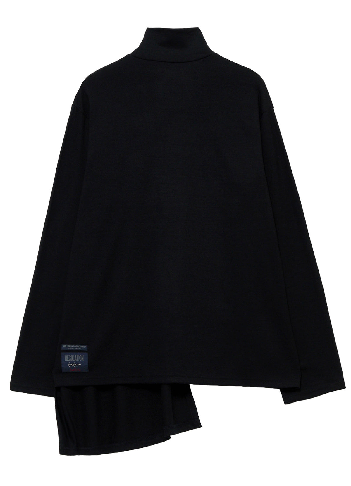 MILLED SINGLE JERSEY RE DIAGONAL HIGH NECK LONG SLEEVE