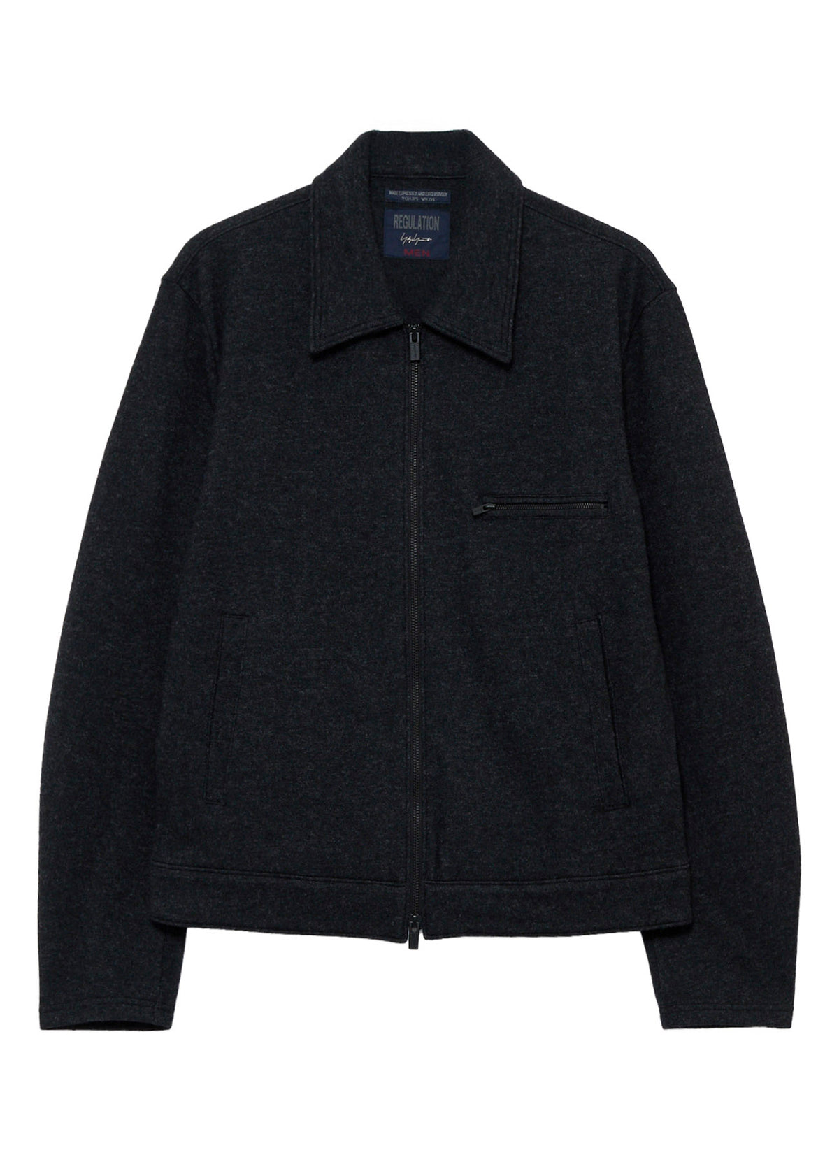 WOOL COMBED YARN SINGLE JERSEY RE ZIP BLOUSON