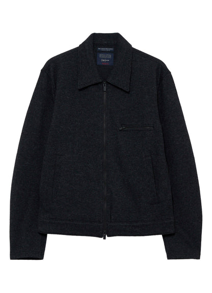 WOOL COMBED YARN SINGLE JERSEY RE ZIP BLOUSON