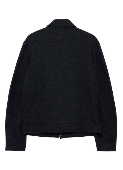 WOOL COMBED YARN SINGLE JERSEY RE ZIP BLOUSON