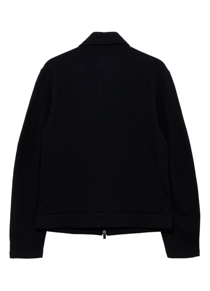 WOOL COMBED YARN SINGLE JERSEY RE ZIP BLOUSON