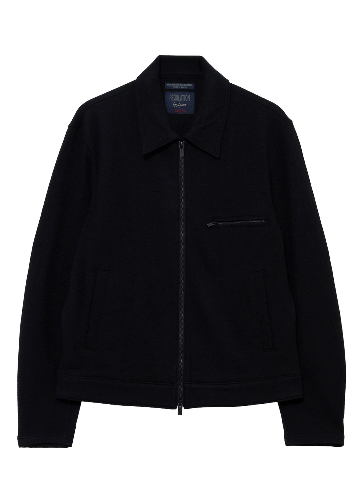 WOOL COMBED YARN SINGLE JERSEY RE ZIP BLOUSON