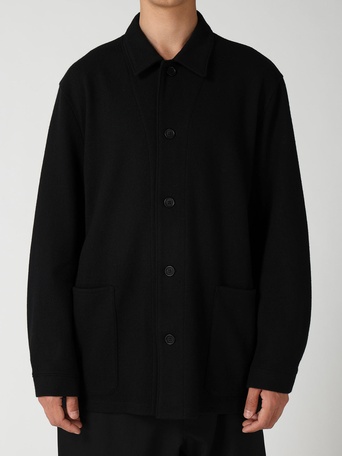 WOOL COMBED YARN SINGLE JERSEY RE SHIRT JACKET