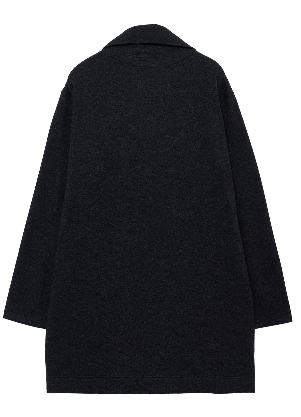WOOL COMBED YARN SINGLE JERSEY RE HIGH NECK LONG COAT