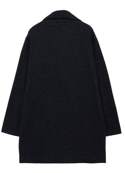 WOOL COMBED YARN SINGLE JERSEY RE HIGH NECK LONG COAT