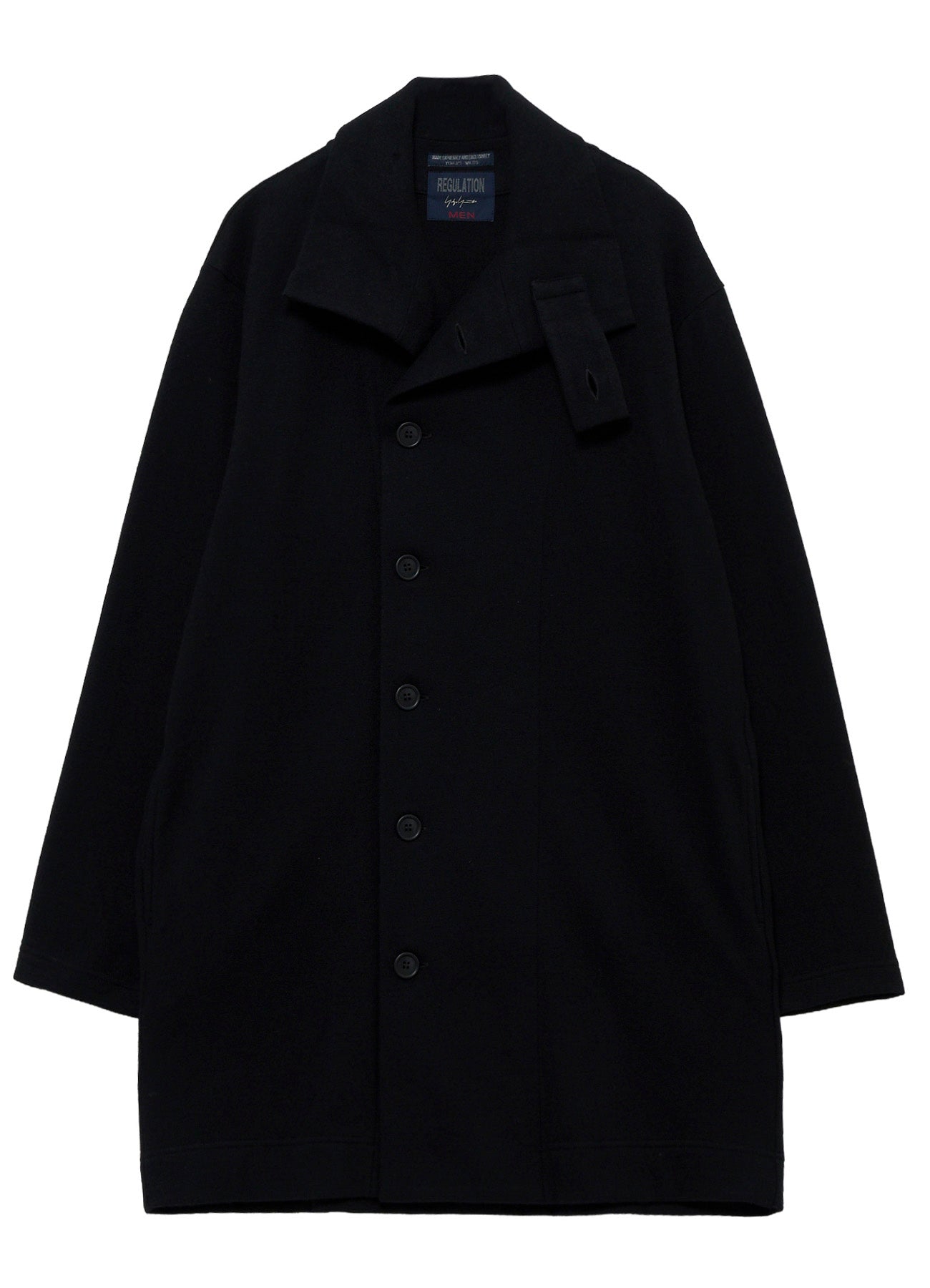 WOOL COMBED YARN SINGLE JERSEY RE HIGH NECK LONG COAT – THE SHOP