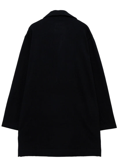 WOOL COMBED YARN SINGLE JERSEY RE HIGH NECK LONG COAT