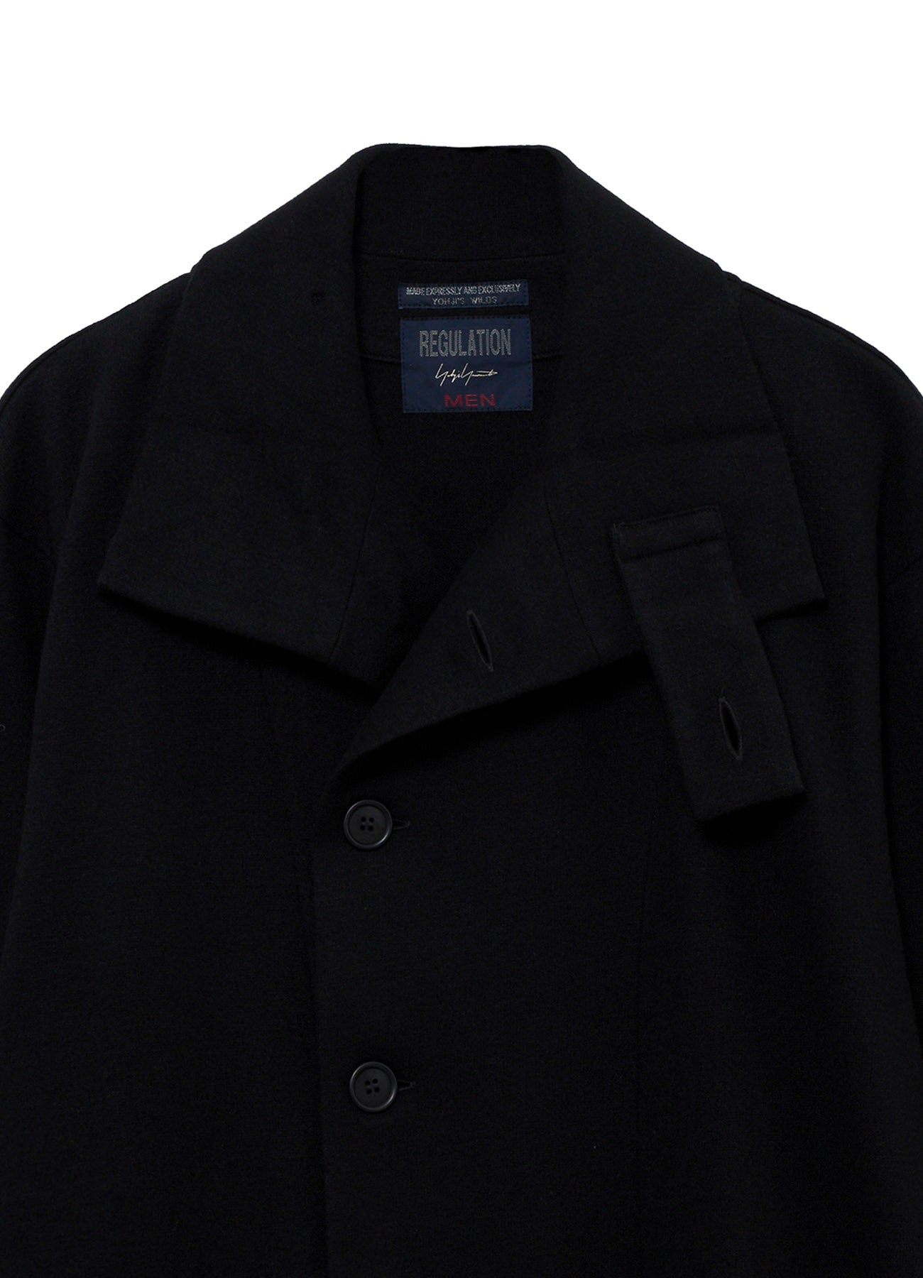 WOOL COMBED YARN SINGLE JERSEY RE HIGH NECK LONG COAT – THE SHOP
