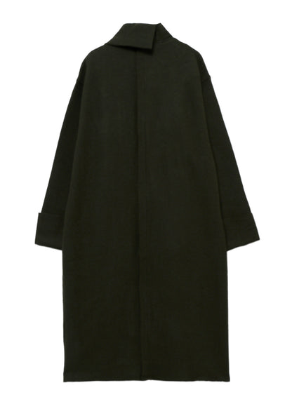 WOOL RING SOFT TAB DESIGN COLLAR COAT