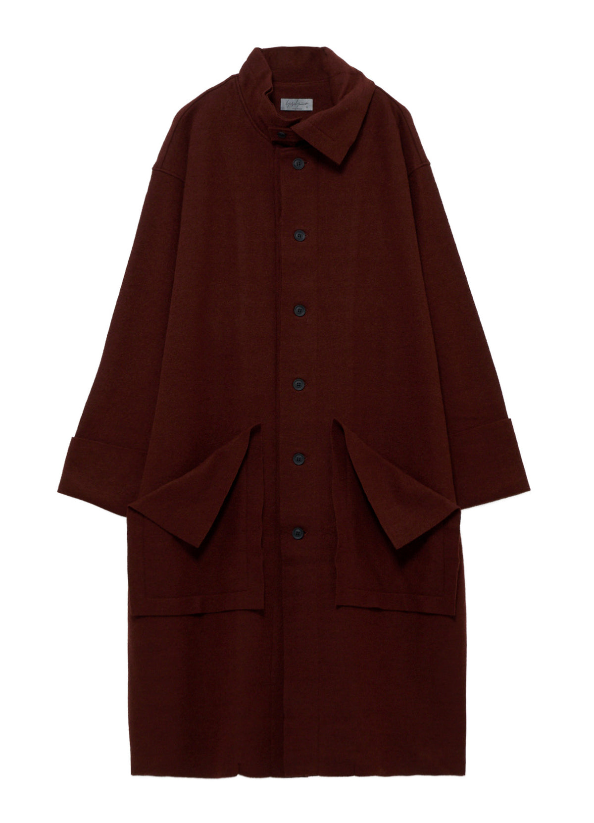 WOOL RING SOFT TAB DESIGN COLLAR COAT