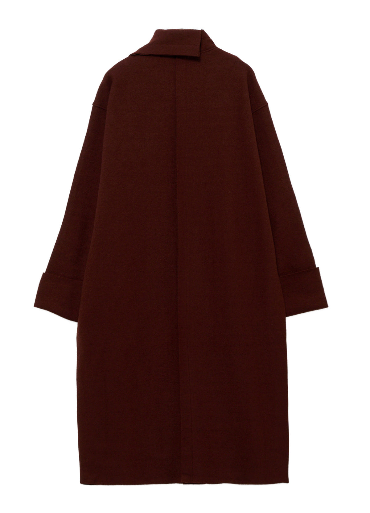 WOOL RING SOFT TAB DESIGN COLLAR COAT