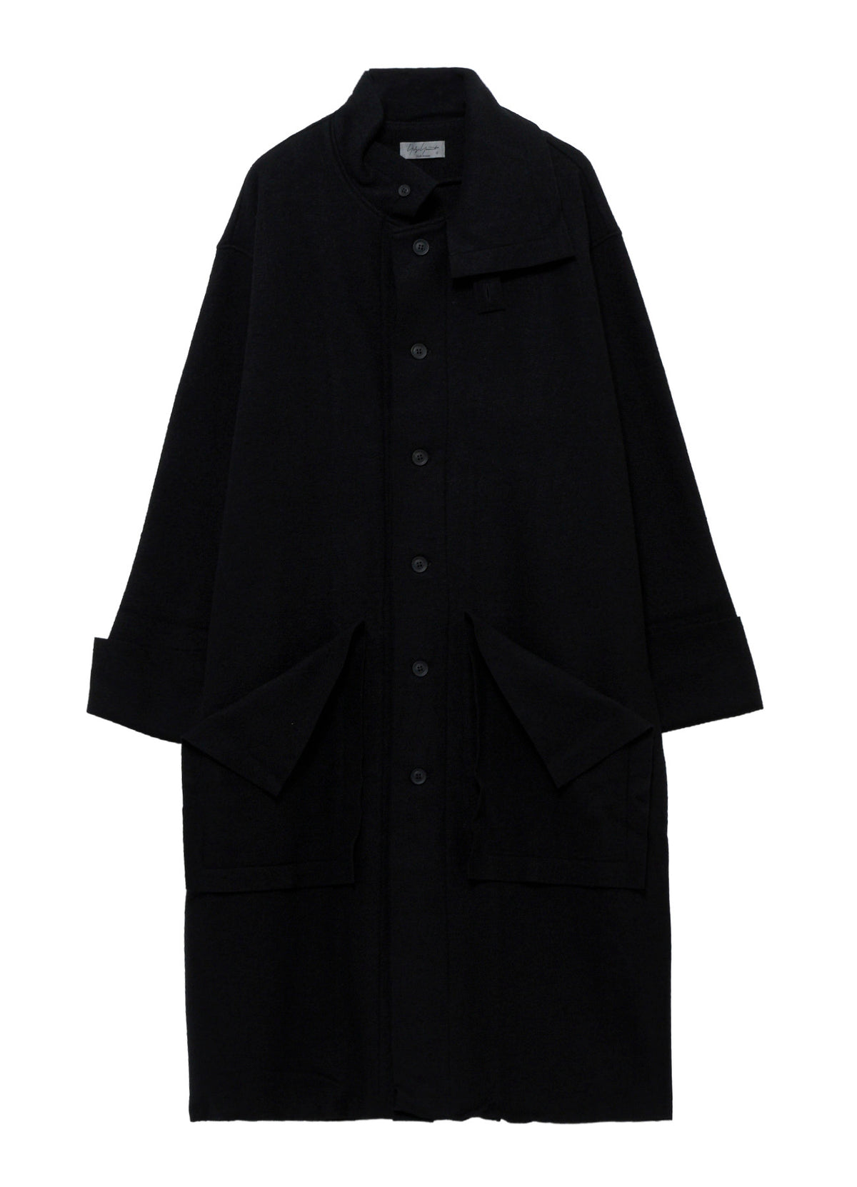 WOOL RING SOFT TAB DESIGN COLLAR COAT