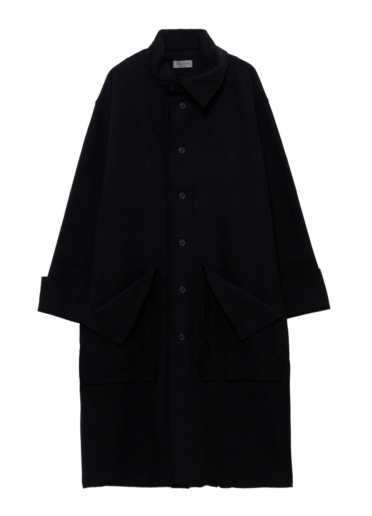 WOOL RING SOFT TAB DESIGN COLLAR COAT